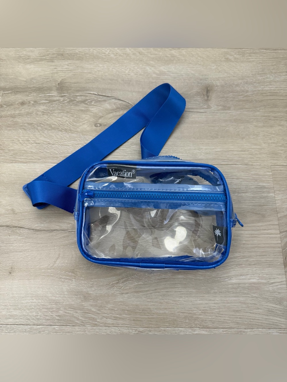 Vacation Sunscreen Blue Clear Fanny Pack